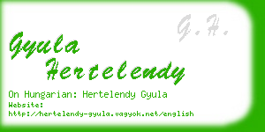 gyula hertelendy business card